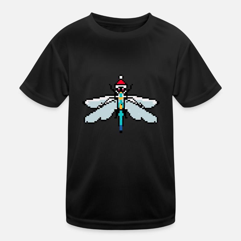 Dragonfly Pixelated Christmas - Drôle de libellule T-shirt sport Enfant