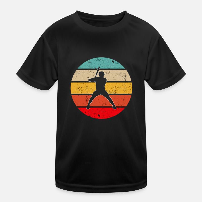 Baseball Retro Logo Kinder Funktions-T-Shirt