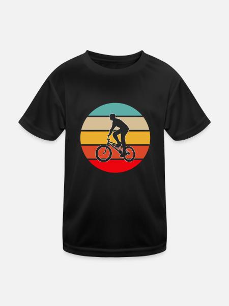 BMX rétro - T-shirt sport Enfant - noir - Devant
