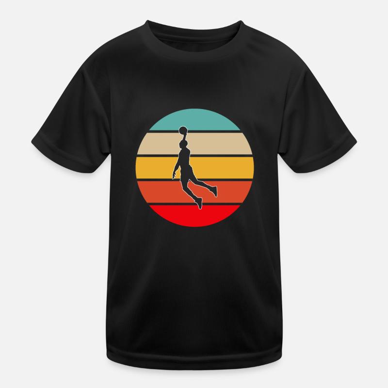Basketball Retro Kinder Funktions-T-Shirt