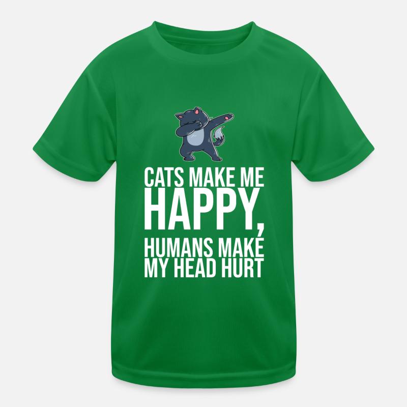 Dabbing Cat Funny Cat Kids Functional T-Shirt