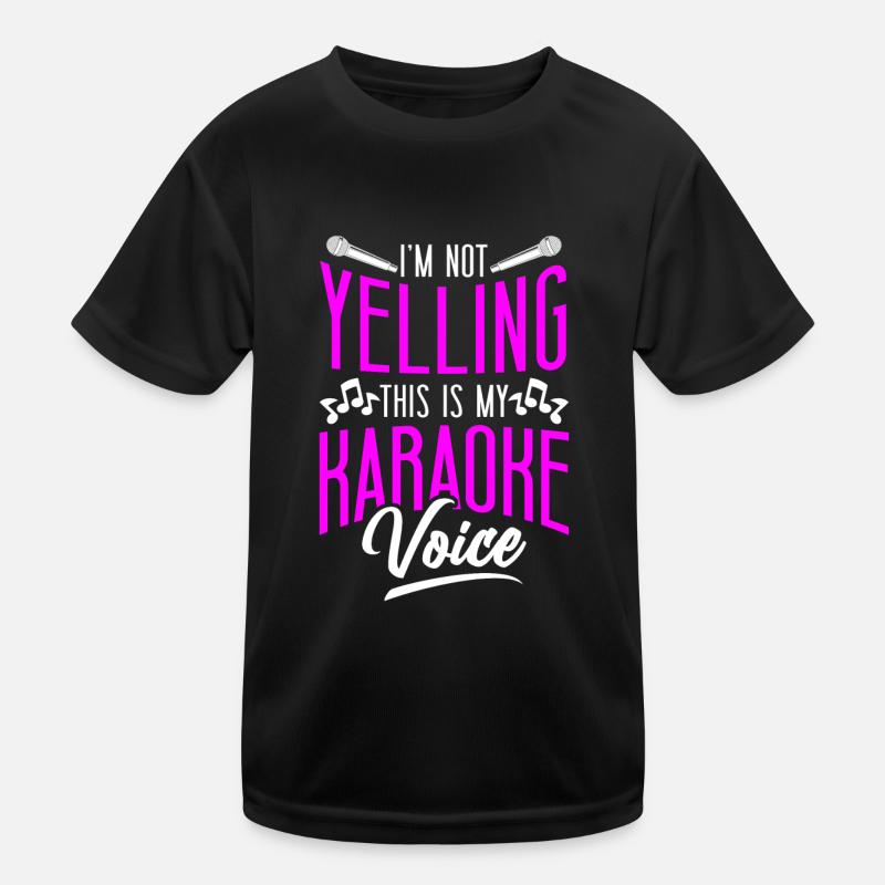 Karaoke Singer I'm Not Yelling Kids Functional T-Shirt