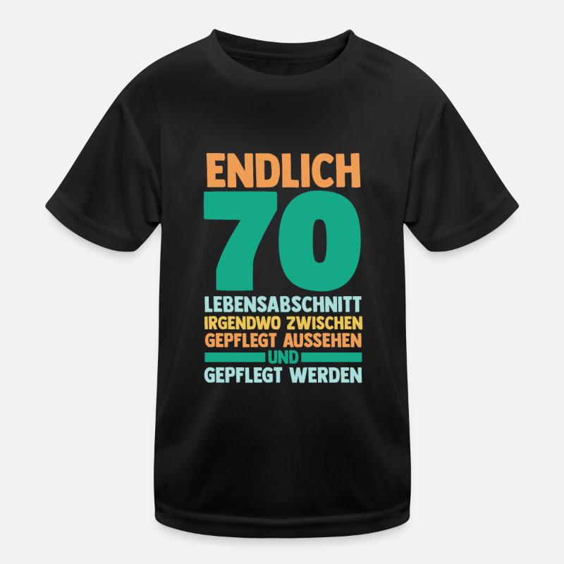 Siebzig Siebzigster 70 Jahre Geburtstag Kinder Funktions-T-Shirt