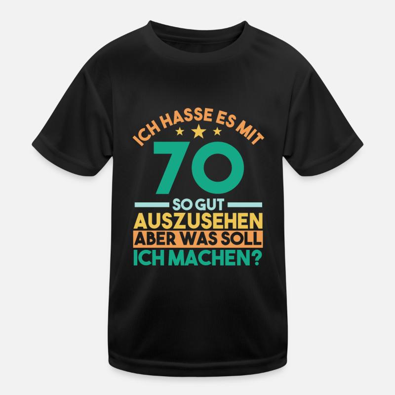 Siebzig Siebzigster 70 Jahre Geburtstag Kinder Funktions-T-Shirt