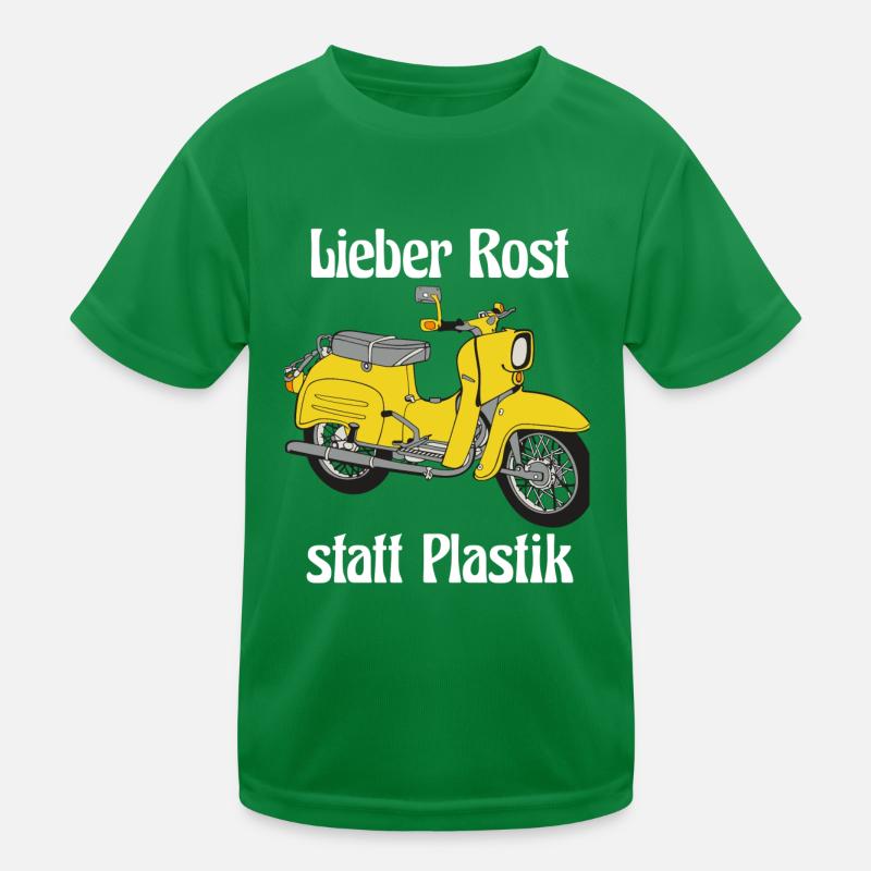 Schwalbenfahrer Simson Schwalbe Kult Roller DDR Kinder Funktions-T-Shirt