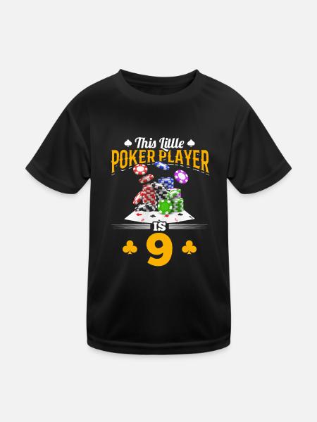 Ce petit joueur de poker a 9 ans Poker Birt - T-shirt sport Enfant - noir - Devant