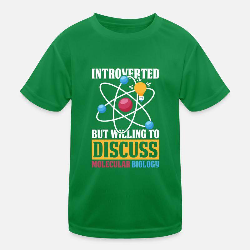 Biology Biologist Introverted Molecular Biologist Kids Functional T-Shirt