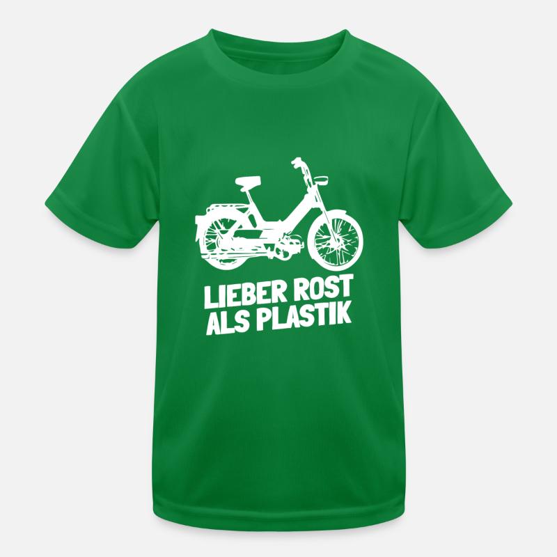 DDR Moped Oldtimer Roller Mofa Scooter 2 Takter Kinder Funktions-T-Shirt