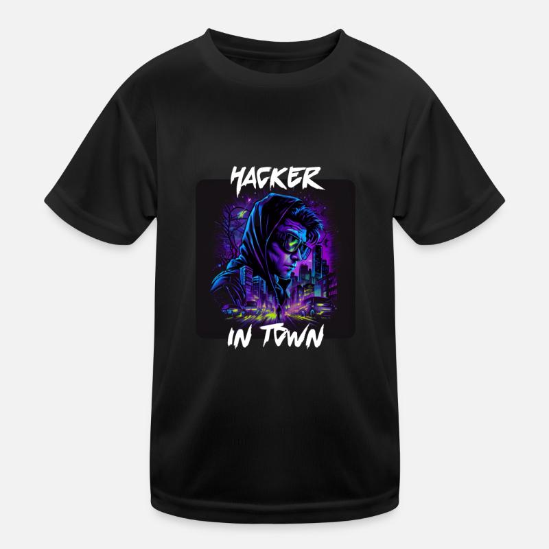 Hacker In Der Stadt 1 Kinder Funktions-T-Shirt