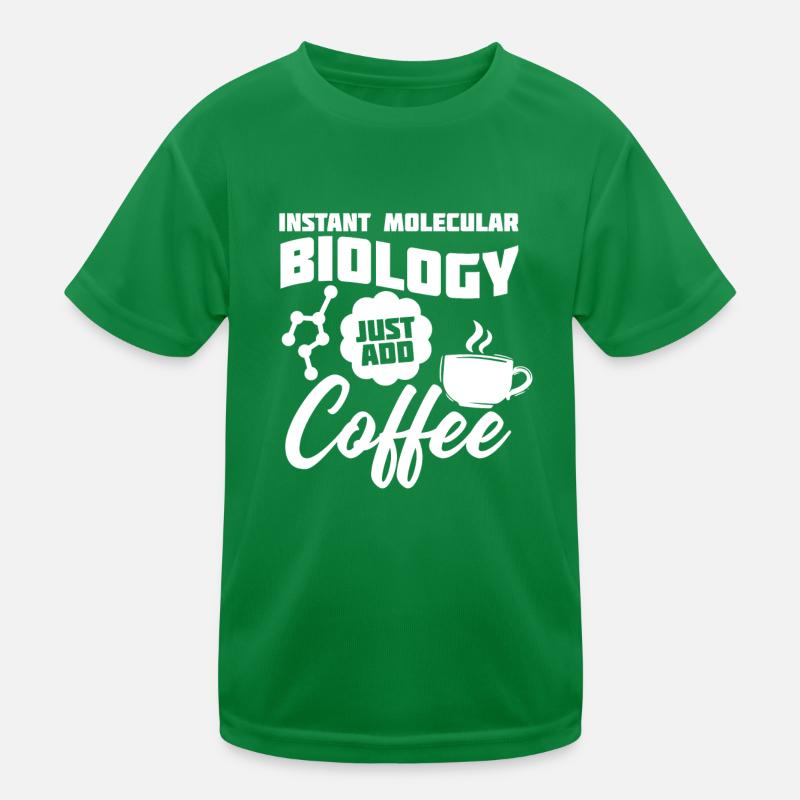 Biology Biologist Coffee Molecular Biologist Kids Functional T-Shirt