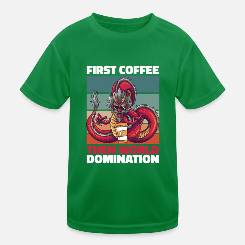 Bartagame Bearded Dragon Kaffee Kinder Funktions-T-Shirt