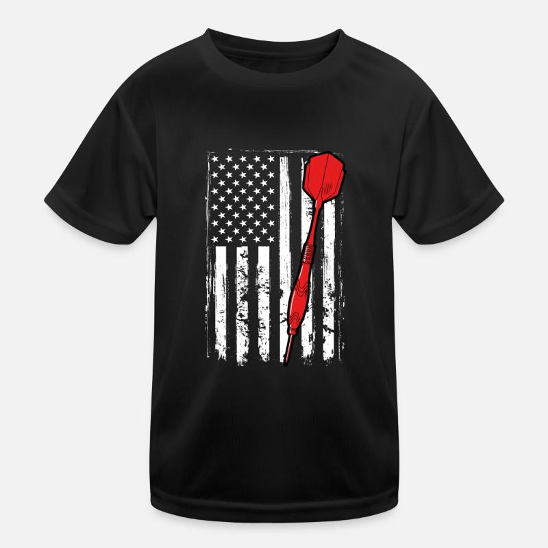 Drapeau des États-Unis et fléchette rouge T-shirt sport Enfant