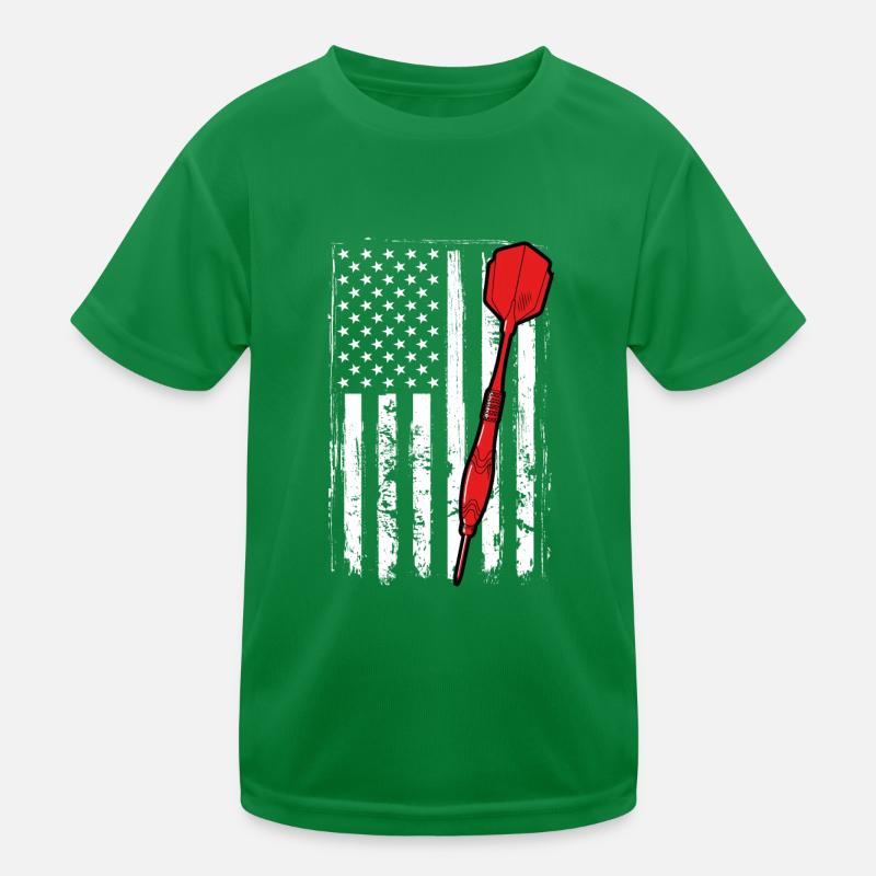 Drapeau des États-Unis et fléchette rouge T-shirt sport Enfant