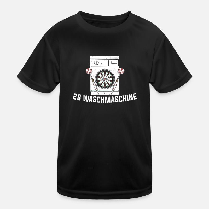 26 Waschmaschine Dartboard Dartpfeile Geschenk Kinder Funktions-T-Shirt
