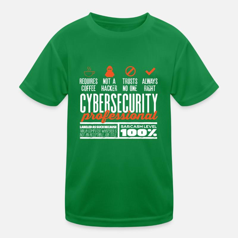 Cybersecurity Expert Kids Functional T-Shirt