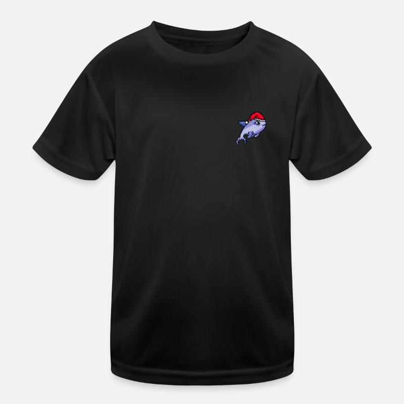 Noël pixélisé dauphin - Drôle T-shirt sport Enfant