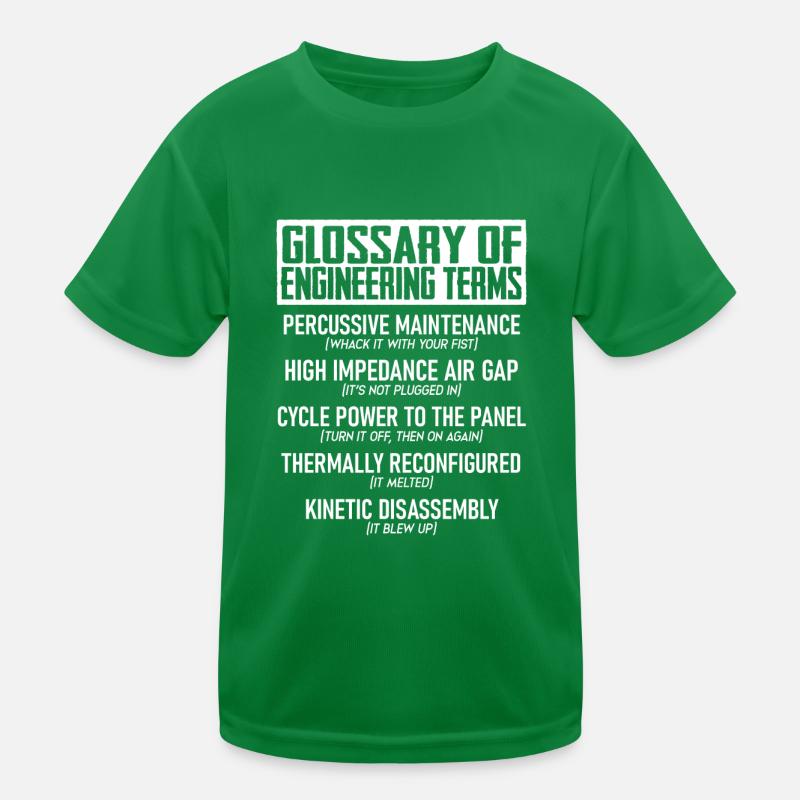 Glossar Der Technischen Begriffe Kinder Funktions-T-Shirt