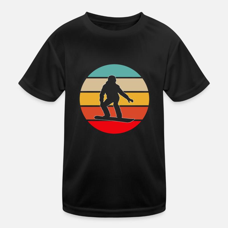 Snowboarding Retro Kinder Funktions-T-Shirt