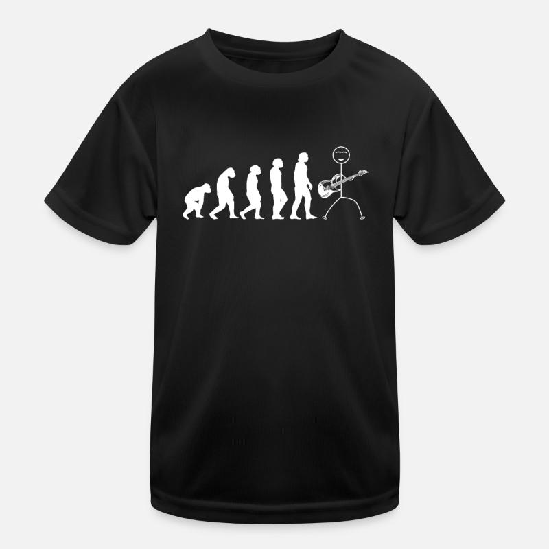 Guitariste Evolution - Stick Figure Player Guit T-shirt sport Enfant