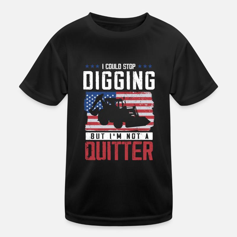 Baggerfahrer, Grabe Sachen Aus Kinder Funktions-T-Shirt