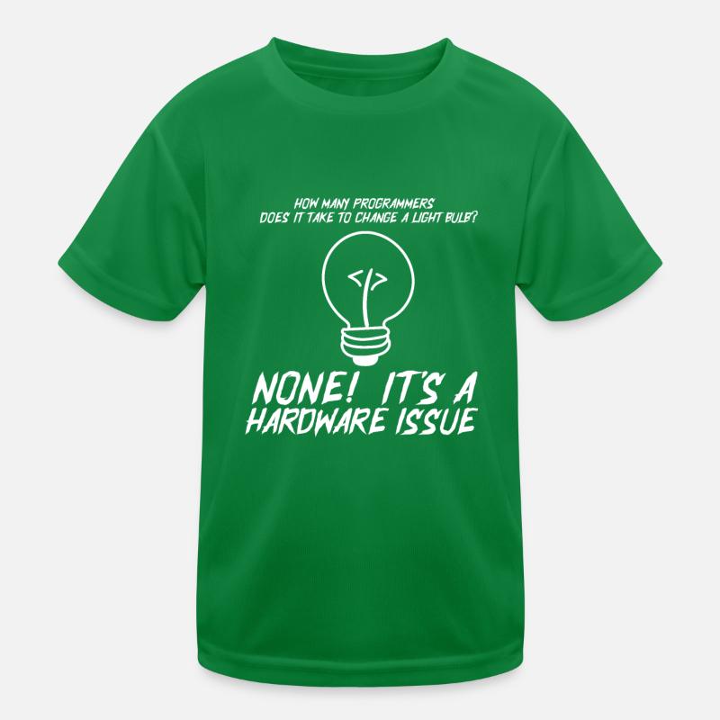 Funny Programmers Light Bulb Hardware Statement Kids Functional T-Shirt