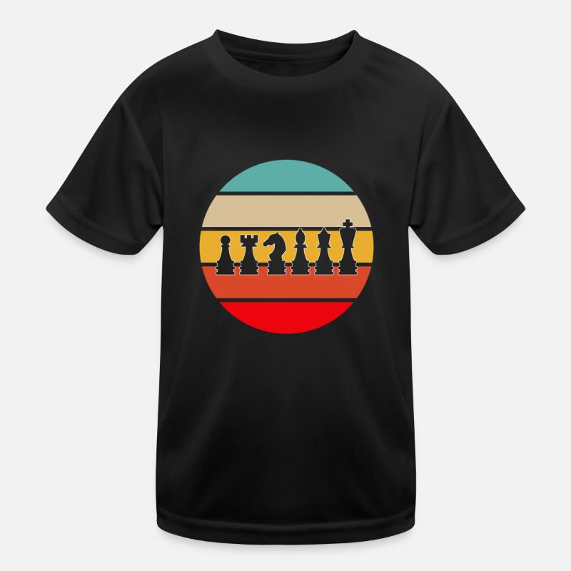 Schach Retro Kinder Funktions-T-Shirt
