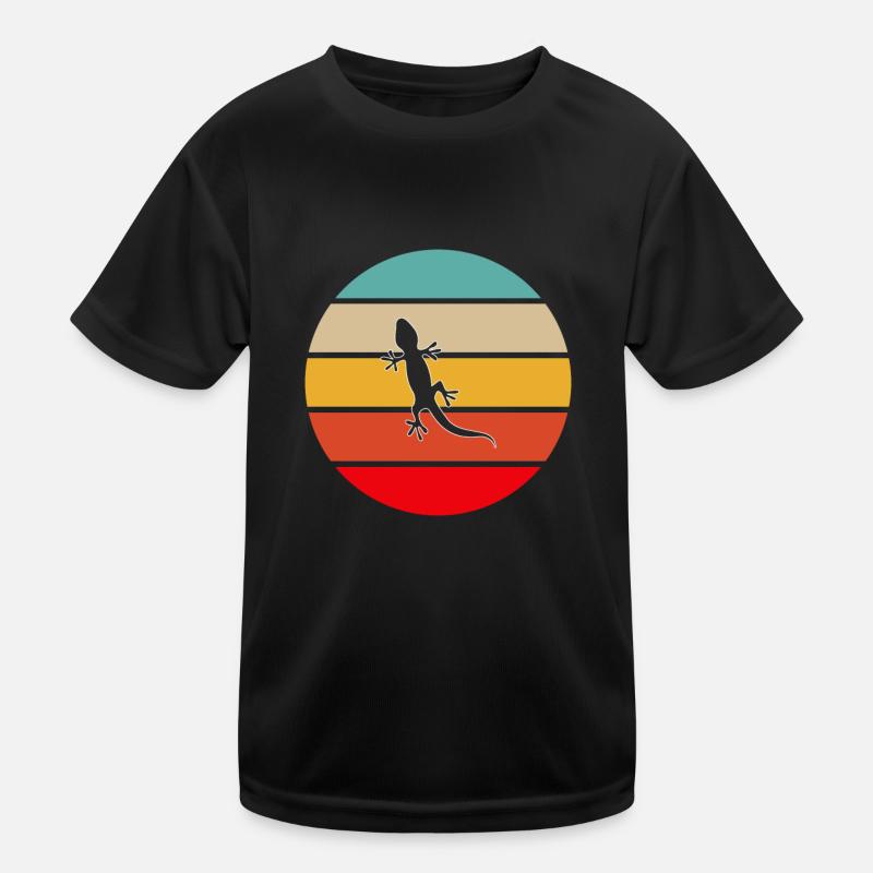 Eidechse Retro Kinder Funktions-T-Shirt