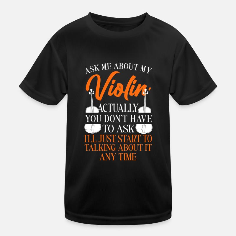 Violon Violoniste Vintage Demandez-moi T-shirt sport Enfant