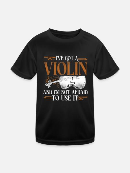 Violin Violinist Vintage I've Got - Kinder Funktions-T-Shirt - Schwarz - Vorne