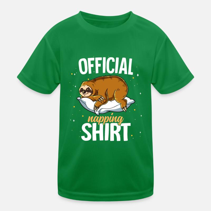 Sleeping Sloth Official Napping Kids Functional T-Shirt
