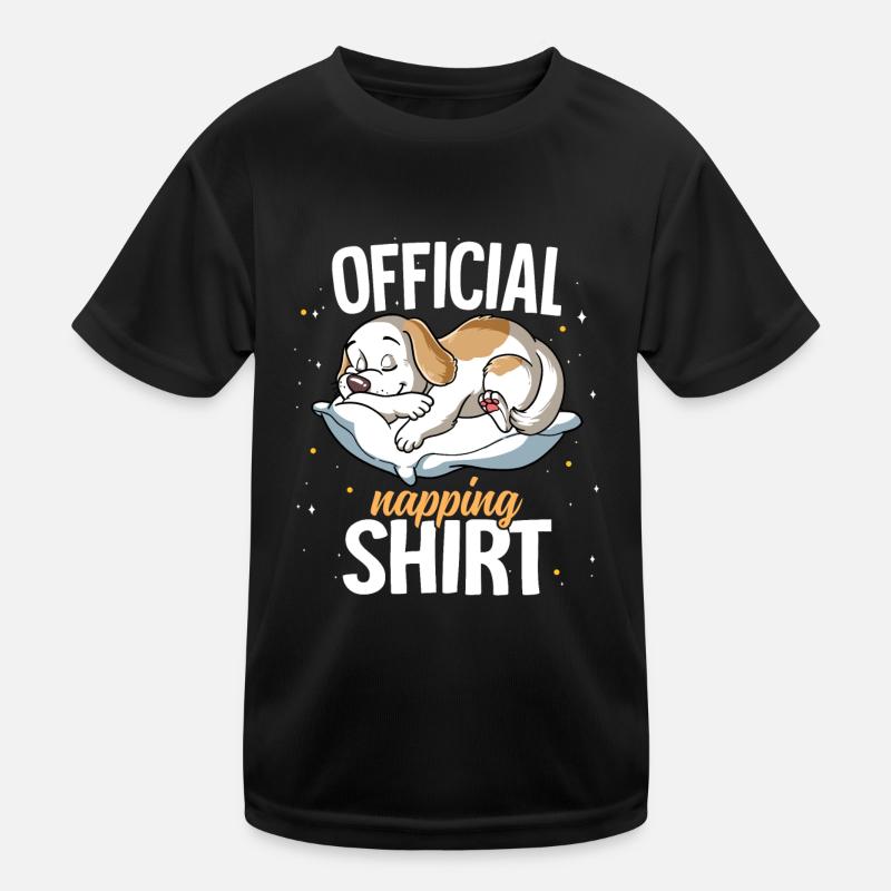 Sleeping Dog Official Napping - Kids Functional T-Shirt - black