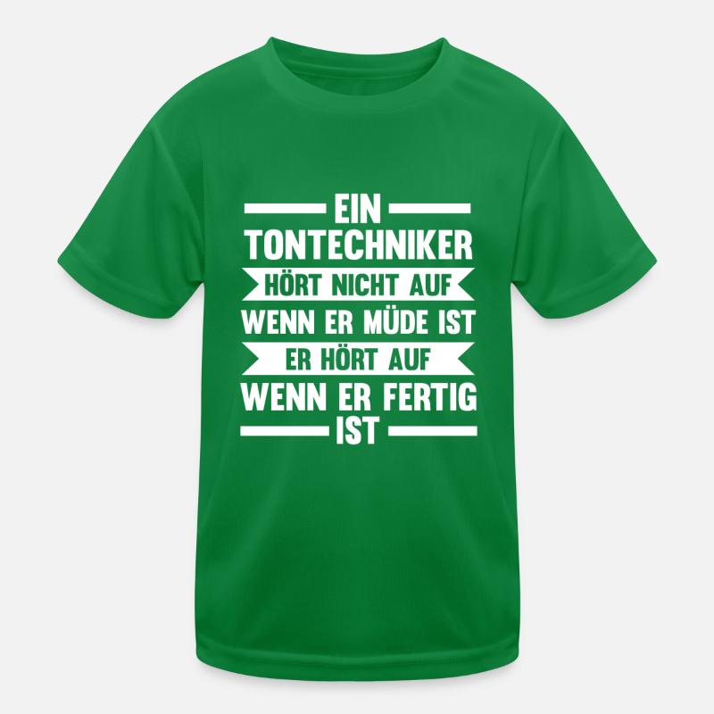 Toningenieur Tontechnik Tontechniker Kinder Funktions-T-Shirt