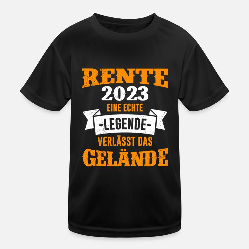 Rente 2023 Rentner Ruhestand Kinder Funktions-T-Shirt