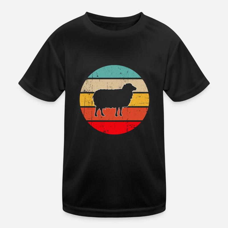 Schaf Retro Kinder Funktions-T-Shirt