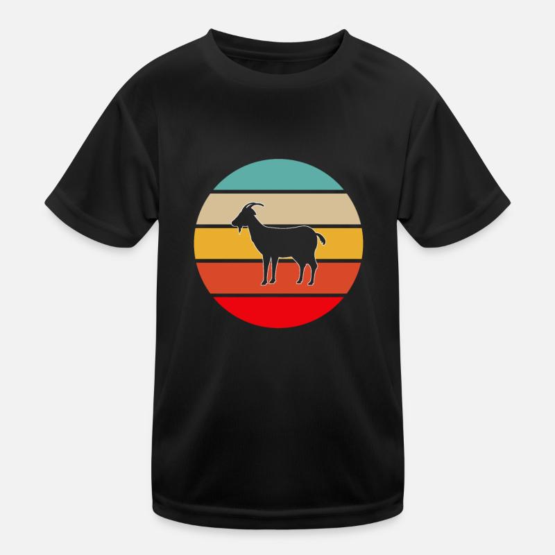Ziege Retro Kinder Funktions-T-Shirt
