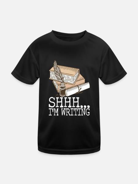 Author Schreiber - Kids Functional T-Shirt - black - Front