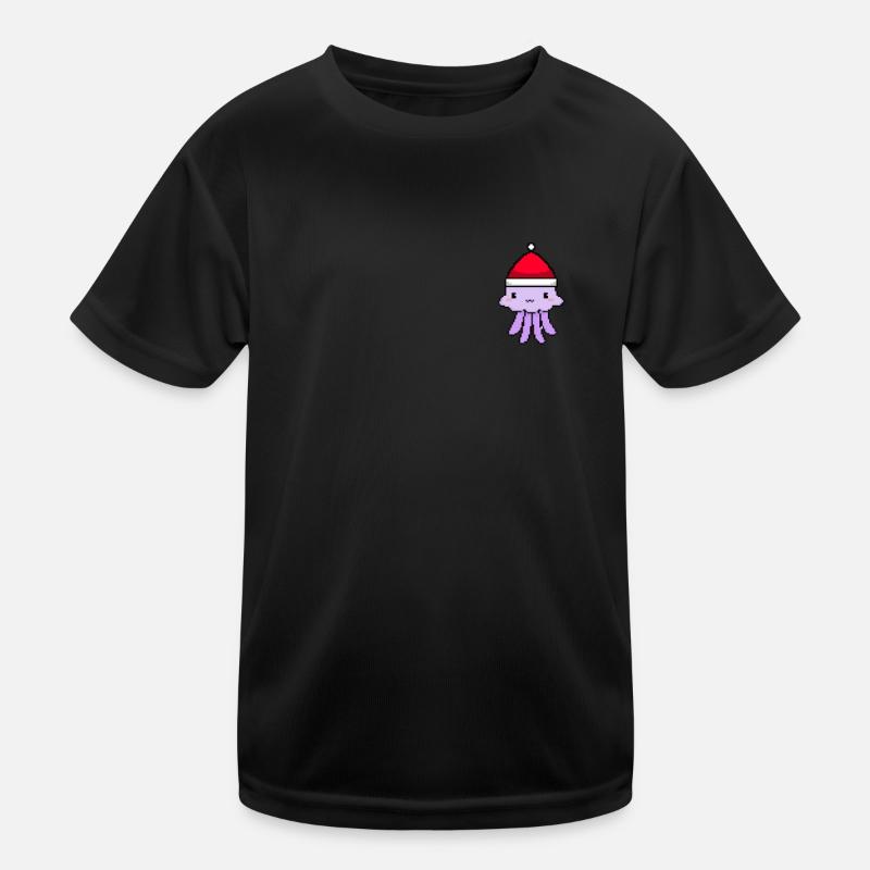 Méduses pixélisées de Noël - Drôle de méduse T-shirt sport Enfant