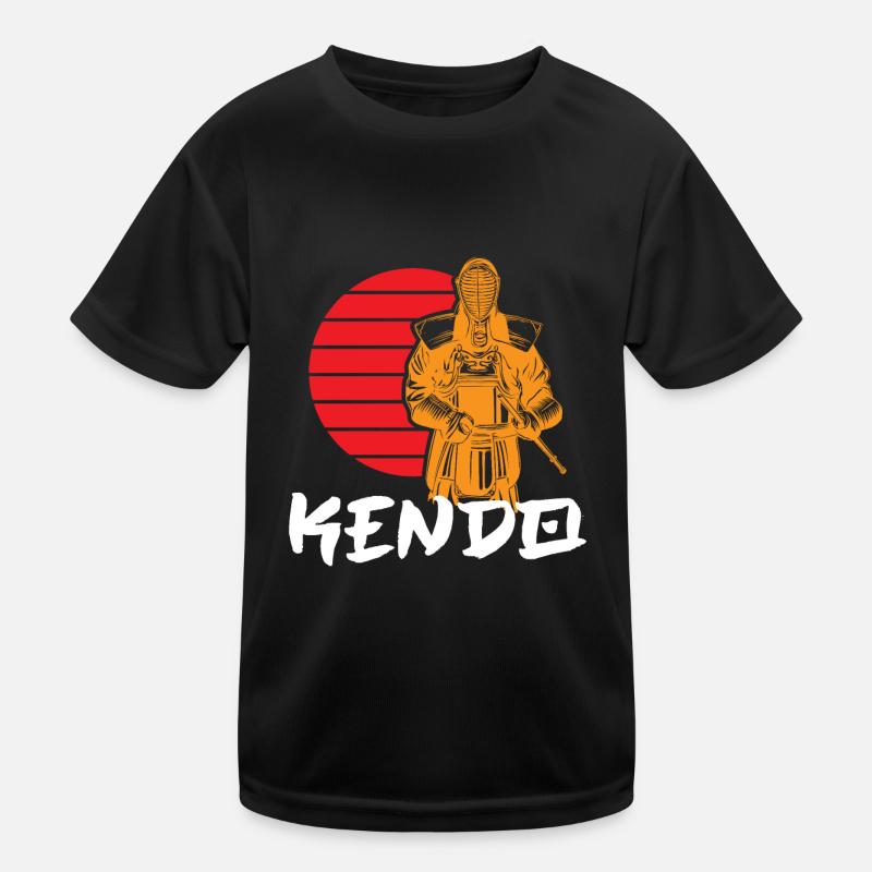 Kendo Japan Samurai Karate Kenjutsu Kampfkunst Kinder Funktions-T-Shirt