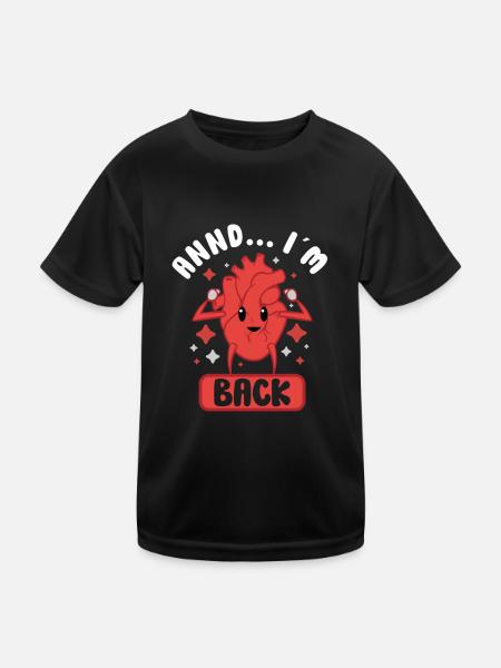 Heart Attack Open Heart Surgery Heart Surgery Gift - Kinder Funktions-T-Shirt - Schwarz - Vorne