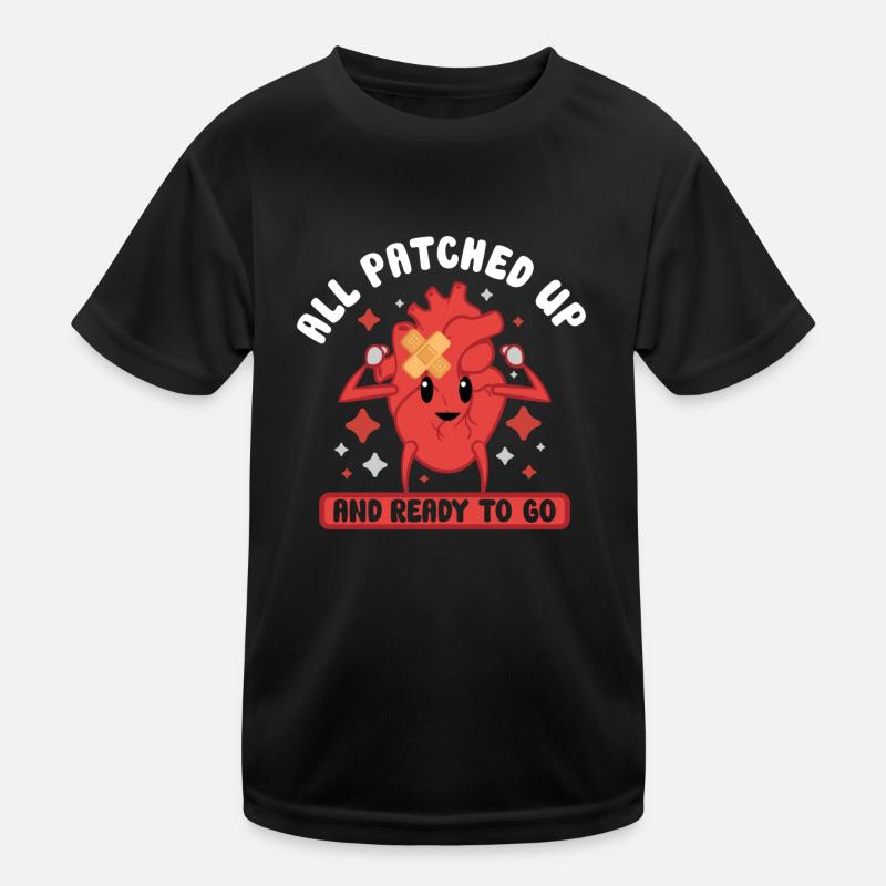 Open Heart Surgery Heart Surgery Survivor Gift Kids Functional T-Shirt