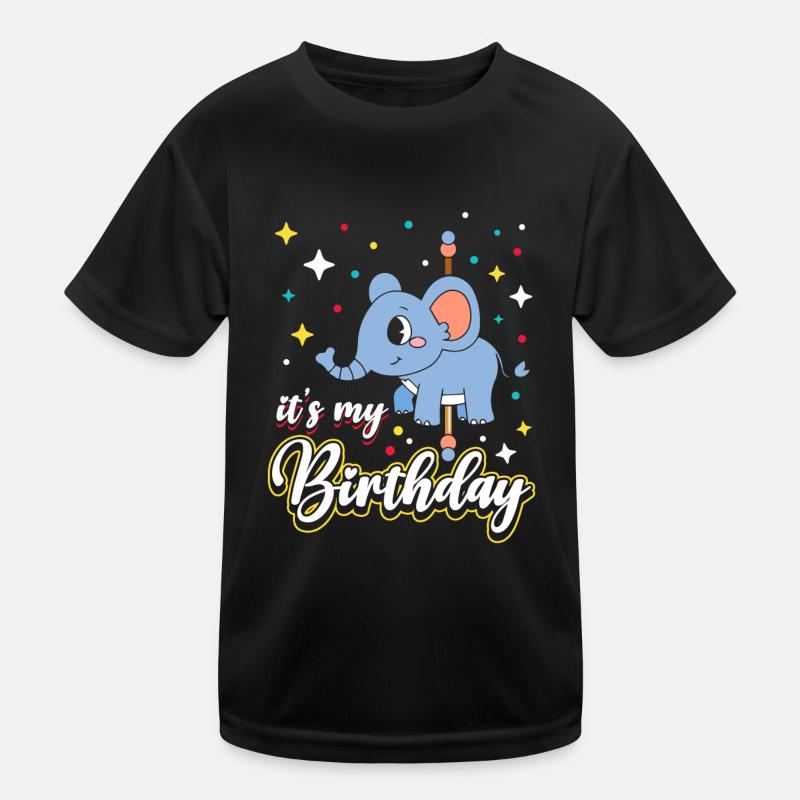 Karussell-geburtstagsfeier-elefant Es Ist Mein Kinder Funktions-T-Shirt