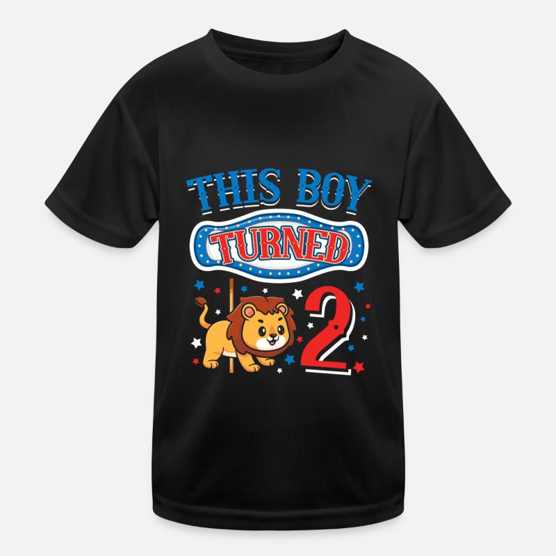 Karussell-geburtstagsfeier-löwe Dieser Junge Kinder Funktions-T-Shirt