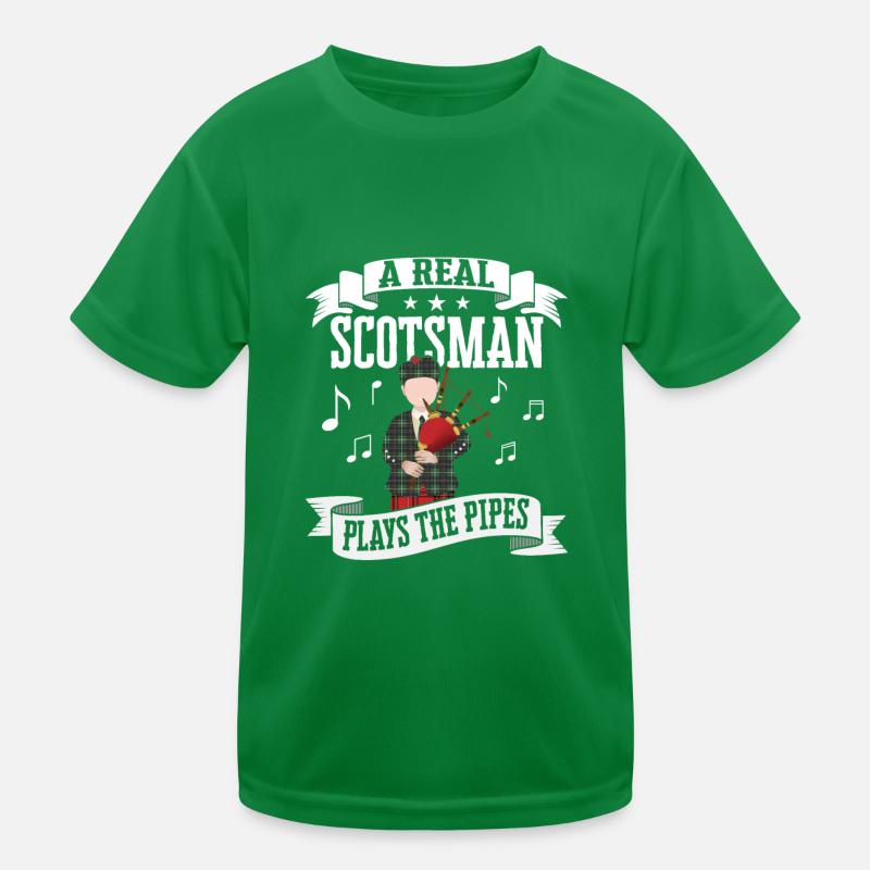 Un vrai Écossais joue de la cornemuse Pipes T-shirt sport Enfant
