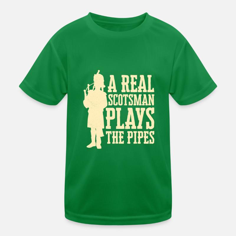 Un vrai Écossais joue de la cornemuse Pipes T-shirt sport Enfant