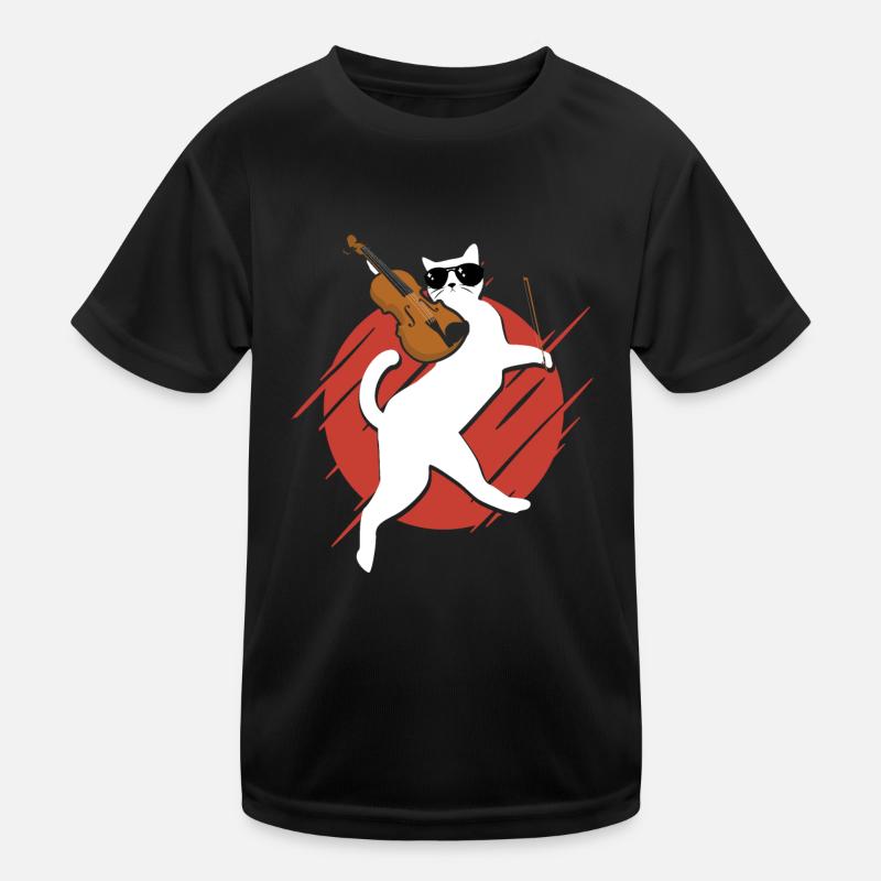 Violon Violoniste Jazz Cat T-shirt sport Enfant