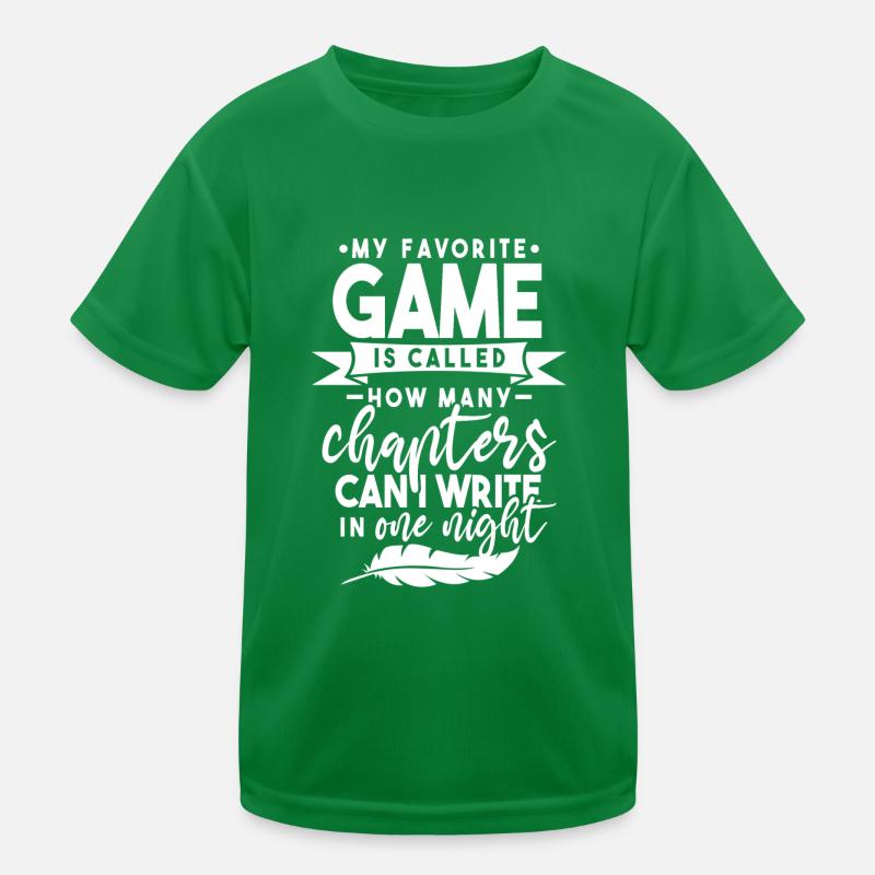 Funny Writer Writing Author Novelist Kids Functional T-Shirt