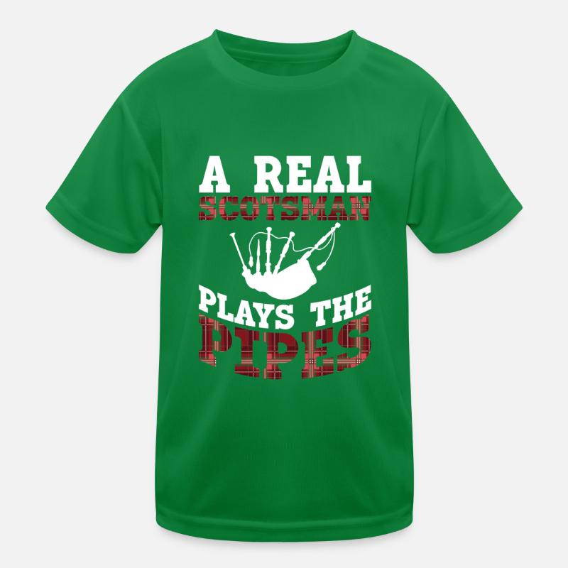 Un vrai Écossais joue de la pipe - cornemuse T-shirt sport Enfant