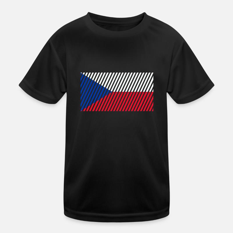 Czech Republic Flag Kids Functional T-Shirt