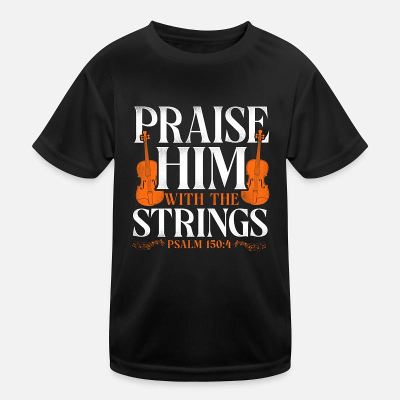 Violon Violoniste Bible Citation Foi T-shirt sport Enfant