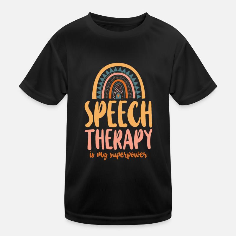 Speech Therapist Therapy Assistant - Kinder Funktions-T-Shirt - Schwarz